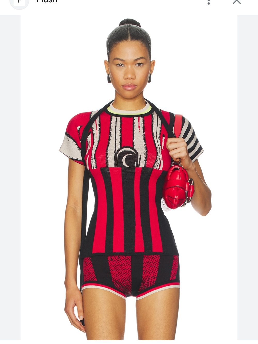 Ottolinger Sporty Red Short Sleeve Knit Tee
